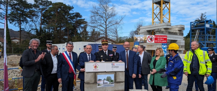 Pose de 1ère pierre du programme de la Caserne de Gendarmerie à Saint-Pée-Sur-Nivelle