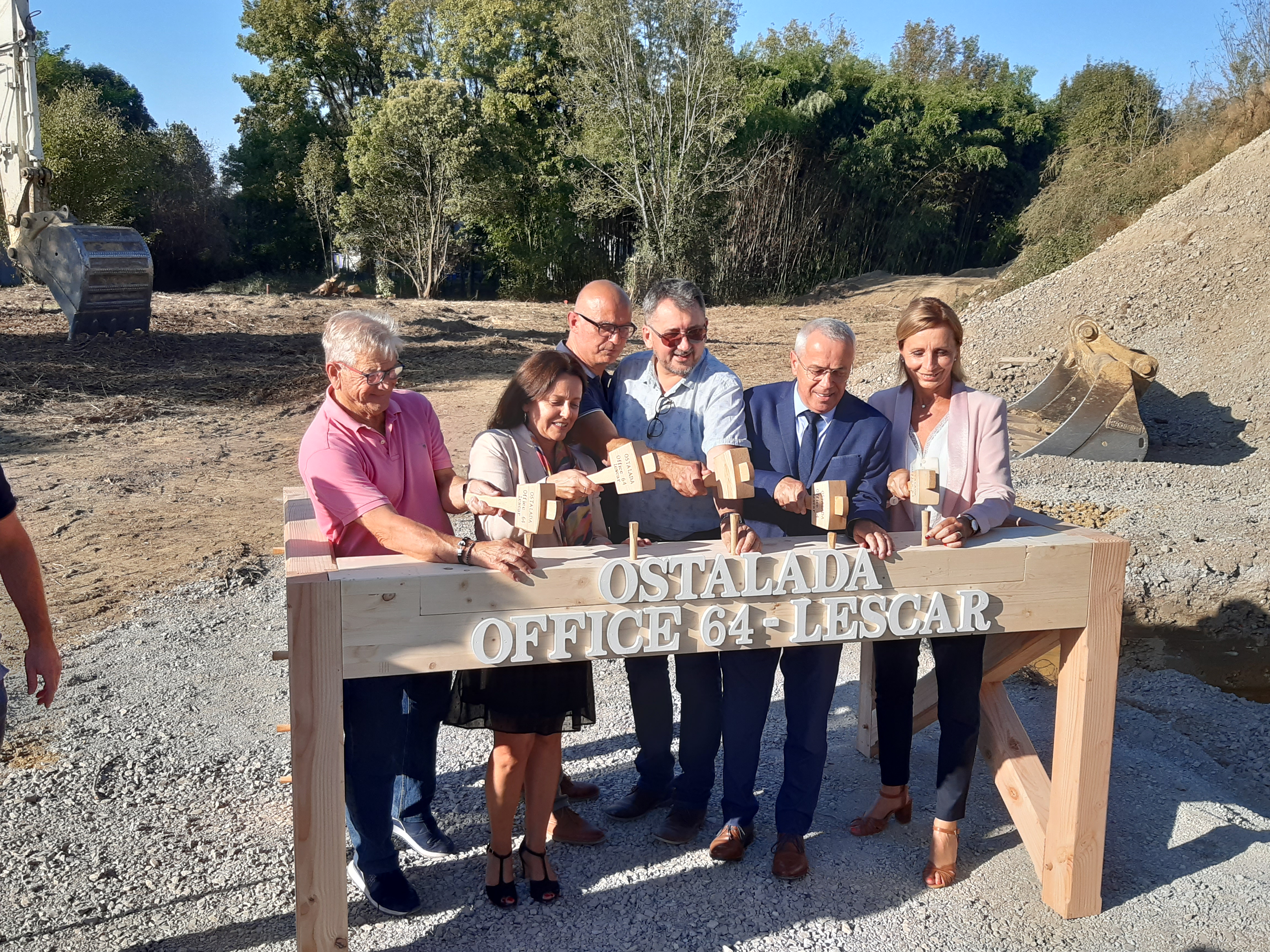 Pose de premier bois de la Résidence l'Ostalada à Lescar 