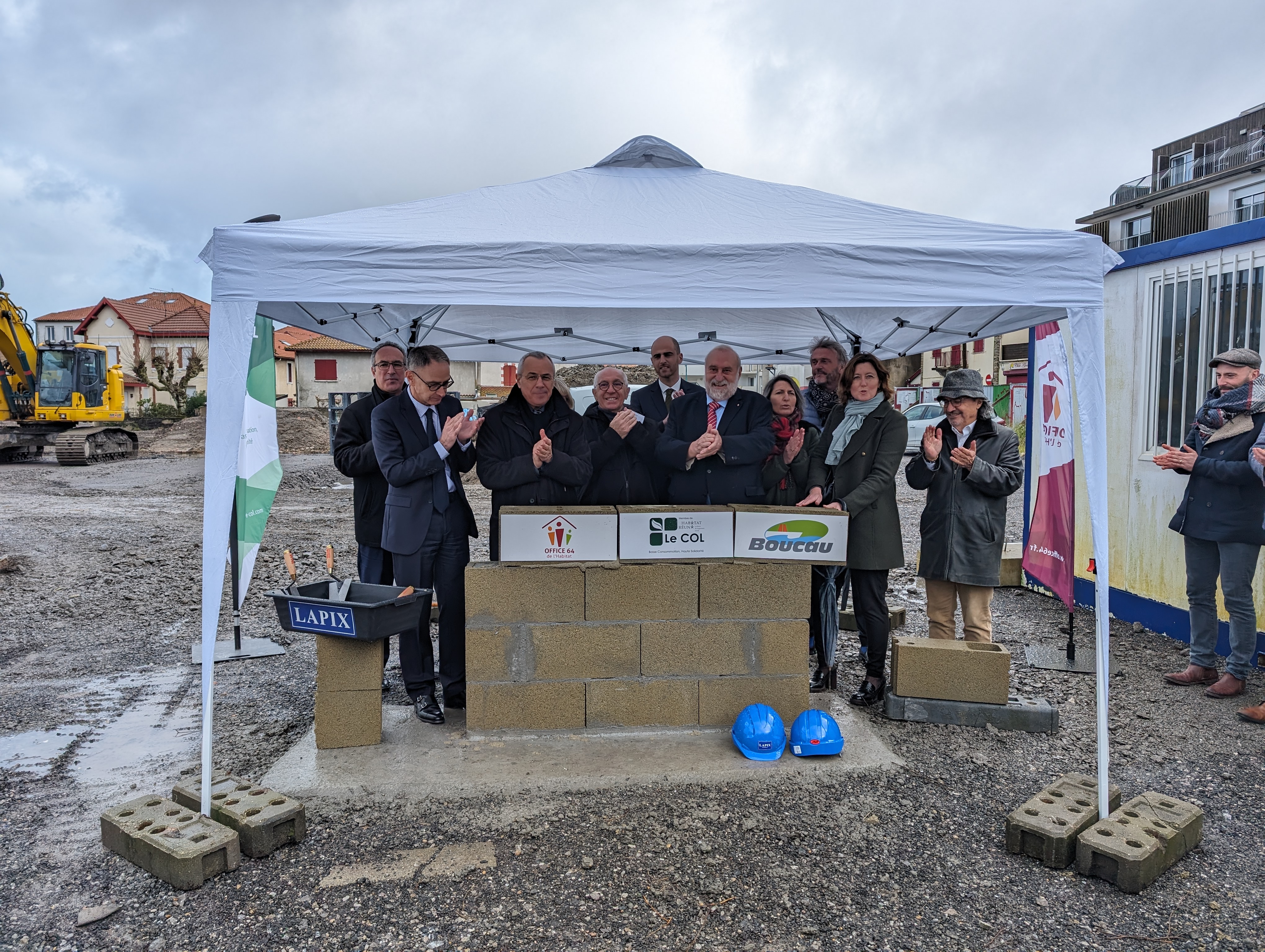 Pose de 1ère pierre du programme les Barthes de l’Adour à Boucau