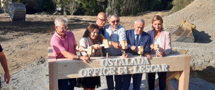 Pose de premier bois de la Résidence l'Ostalada à Lescar 